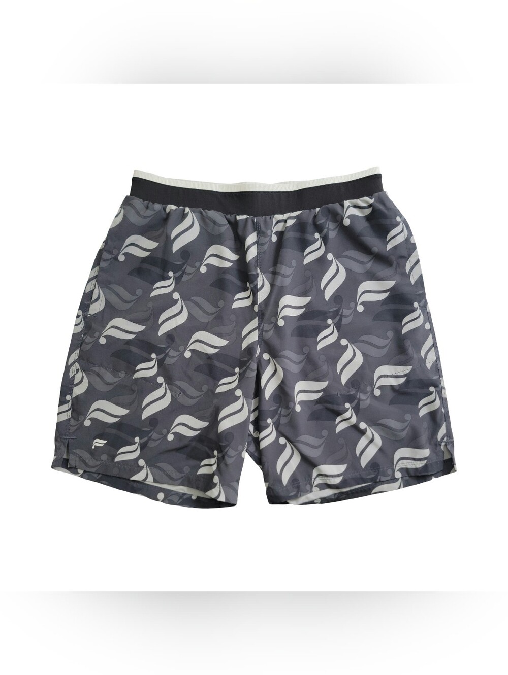 Fabletics Men's Fundamental Logo Shorts Medium Gray, Black